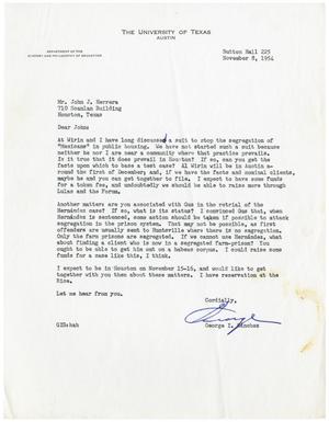 [Letter from George I. Sánchez to John J. Herrera - 1954-11-08]