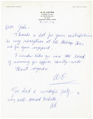 [Letter from A.D. Azios to John J. Herrera - 1976-04-10]