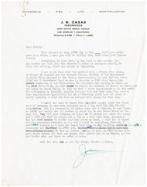 [Letter from J. B. Casas to John J. Herrera]