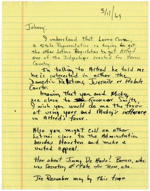 [Letter from J. B. Casas to John J. Herrera - 1969-03-11]