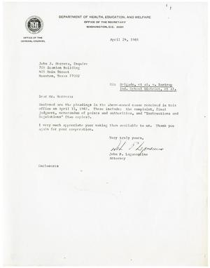 [Letter from John P. Lagomarcino to John J. Herrera - 1968-04-24]