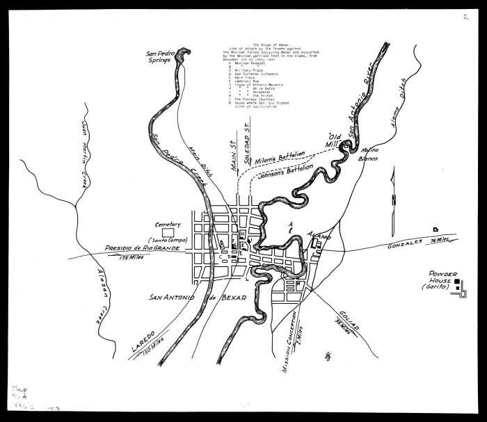 Military Maps of the Texas revolution - The siege of Bexar