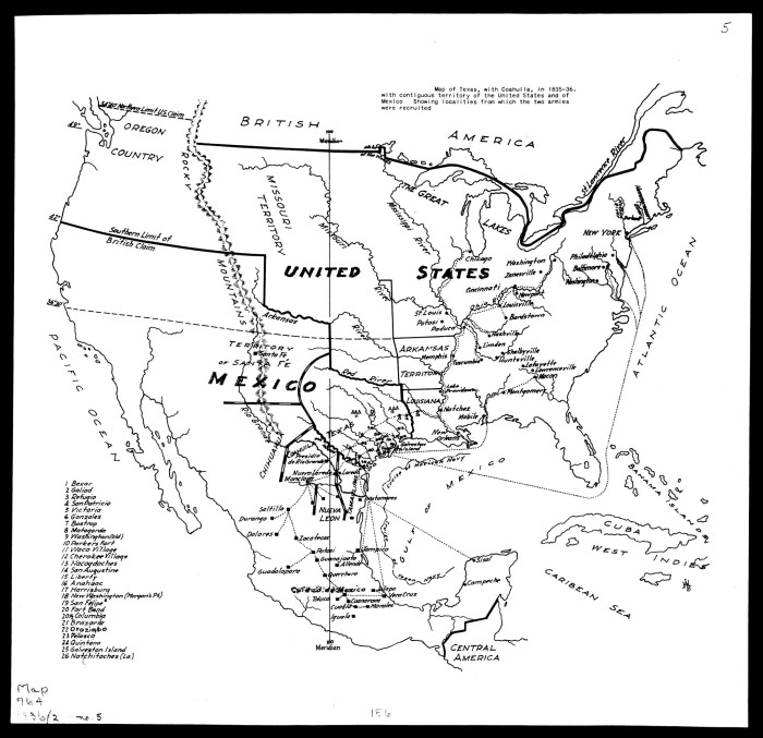 Military Maps of the Texas revolution - Map of Texas, with Coahuila, in 1835-36