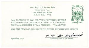 [Card from P. F. Flores to John J. Herrera - 1979-09-11]
