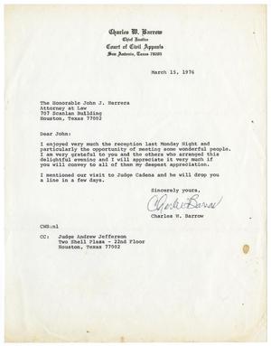 [Letter from Charles W. Barrow to John J. Herrera -1976-03-15]
