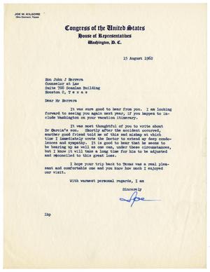 [Letter from Joe M. Kilgore to John J. Herrera - 1962-08-15]