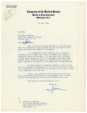 [Letter from Joe M. Kilgore to John J. Herrera - 1962-07-16]