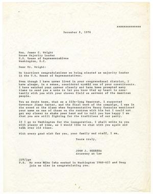 [Letter from John J. Herrera to Jim Wright - 1976-12-08]