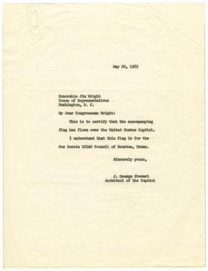 [Letter from J. George Stewart to Jim Wright - 1965-05-20]