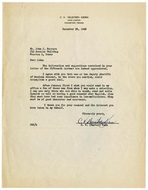 [Letter from C. V. Kern to John J. Herrera - 1948-12-28]