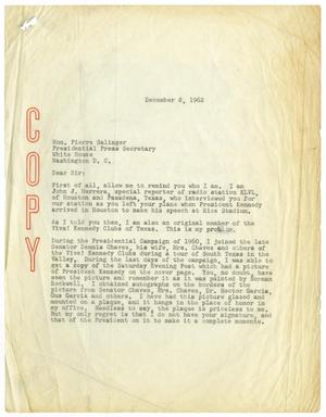 [Letter from John J. Herrera to Pierre Salinger, page one - 1962-12-08]