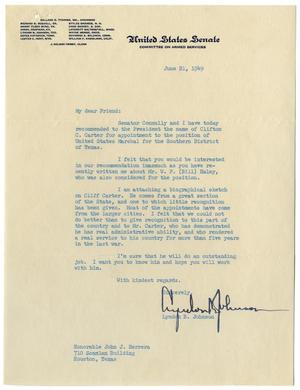 [Letter from Lyndon B. Johnson to John J. Herrera - 1949-06-21]