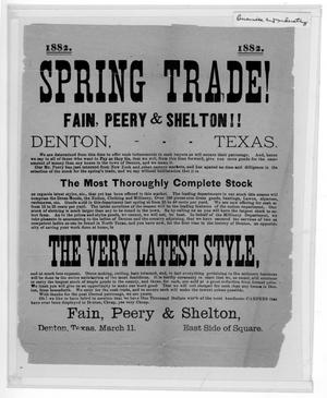 Primary view of object titled 'Spring Trade! Fain, Peery, and Shelton!!'.