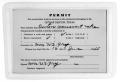 Text: [Cemetery permit for Mrs. W. S. Fry]