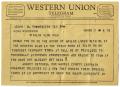 Primary view of [Telegram from Amon G. Carter to John J. Herrera - 1961-02-21]