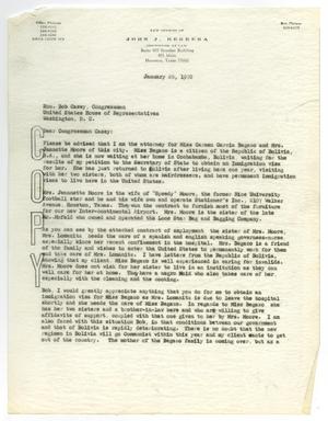 [Letter from John J. Herrera to Bob Casey - 1970-01-26]