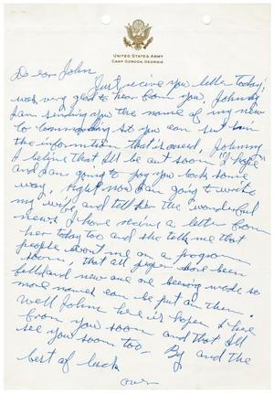 [Letter from Abel Cisneros to John J. Herrera]