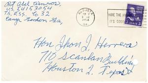 [Envelope addressed to John J. Herrera - 1954-09-07]