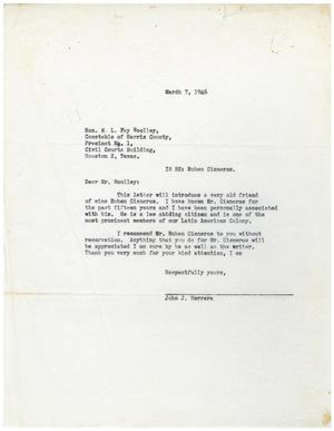 [Letter from John J. Herrera to M. L. Fay Woolley - 1946-03-07]