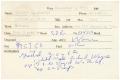 Primary view of [Case file card for Dorothy Whiddon, December 4, 1961]