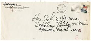 [Envelope from Felix E. Salinas to John J. Herrera - 1972-08-02]