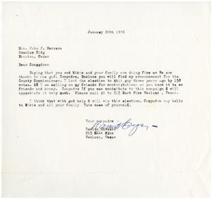 [Letter from Ramiro Cavazos to John J. Herrera - 1976-01-20]