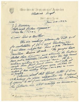 Primary view of object titled '[Letter from Gene Gutierrez to John J. Herrera - 1952-01-28]'.