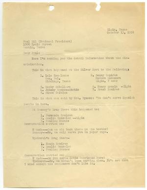 Primary view of object titled '[Letter from Pauline Santos to Paul Gil - 1952-10-13]'.