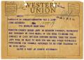 Thumbnail image of item number 1 in: '[Telegram from Lloyd G. Rust, Jr., to John J. Herrera - 1953-01-05]'.