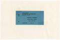 Thumbnail image of item number 1 in: '[Ticket to 1953 LULAC National Convention Farewell Barbeque - June 14, 1953]'.