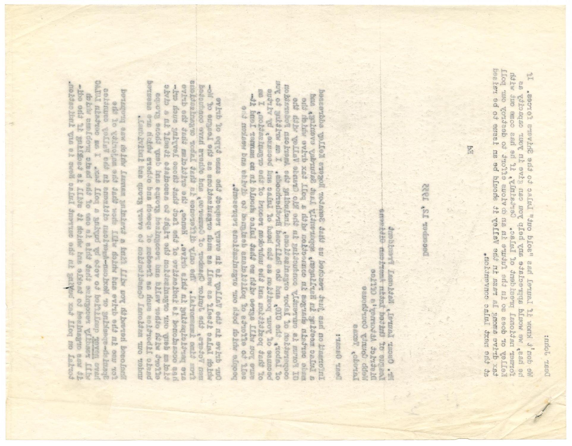 [Letter to Oscar Laurel - 1955-12-12]
                                                
                                                    [Sequence #]: 2 of 2
                                                