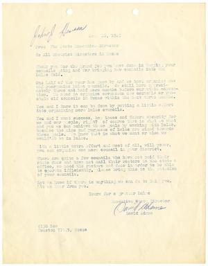 Primary view of object titled '[Letter from David Adame to John J. Herrera - 1963-10-16]'.