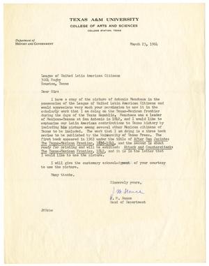Primary view of object titled '[Letter from J. M. Nance to John J. Herrera - 1964-03-23]'.