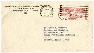 Primary view of object titled '[Envelope addressed to John J. Herrera - 1966-02-04]'.