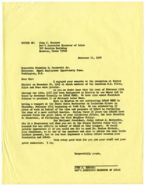 [Letter from John J. Herrera to Franklin D. Roosevelt, Jr. - 1966-02-11]