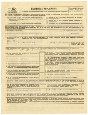 [Internal Revenue Service Form 1024 - 1962]