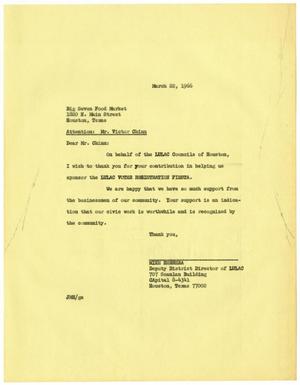 [Letter from John M. Herrera to Victor Chinn - 1966-03-22]