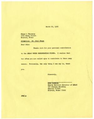 [Letter from John M. Herrera to Abel Chapa -  1966-03-22]
