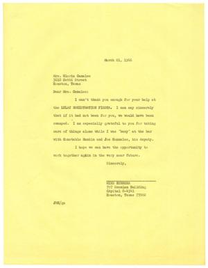 [Letter from John M. Herrera to Gloria Canales - 1966-03-22]
