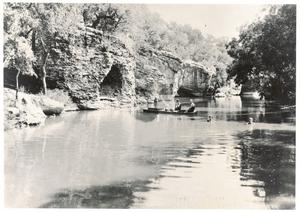 Primary view of object titled '[Swimming at Lovers Retreat]'.
