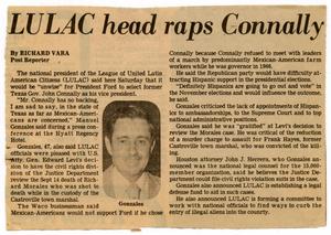 LULAC head raps Connally