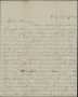 Thumbnail image of item number 1 in: 'Letter to Cromwell Anson Jones, 26 September [1876]'.