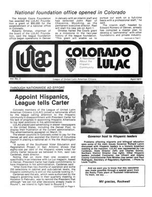 Colorado LULAC News, Volume [1], Number 2, April 1977