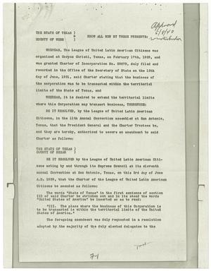 [Amendment to LULAC Charter - 1940-04-15]