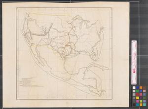 [Map of United States military posts and connecting transportation routes prior to 1846].