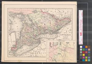 Primary view of object titled 'Map of Ontario in counties.'.