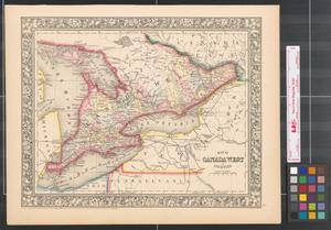 Primary view of object titled 'Map of Canada West in counties.'.