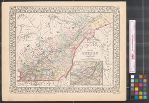 Primary view of object titled 'Map of Quebec in counties.'.