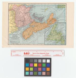 The Maritime Provinces of Canada with insert map of Newfoundland: New Brunswick, Nova Scotia, Prince Edward Island.