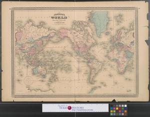 Primary view of object titled 'Johnson's World : on Mercator's projection.'.